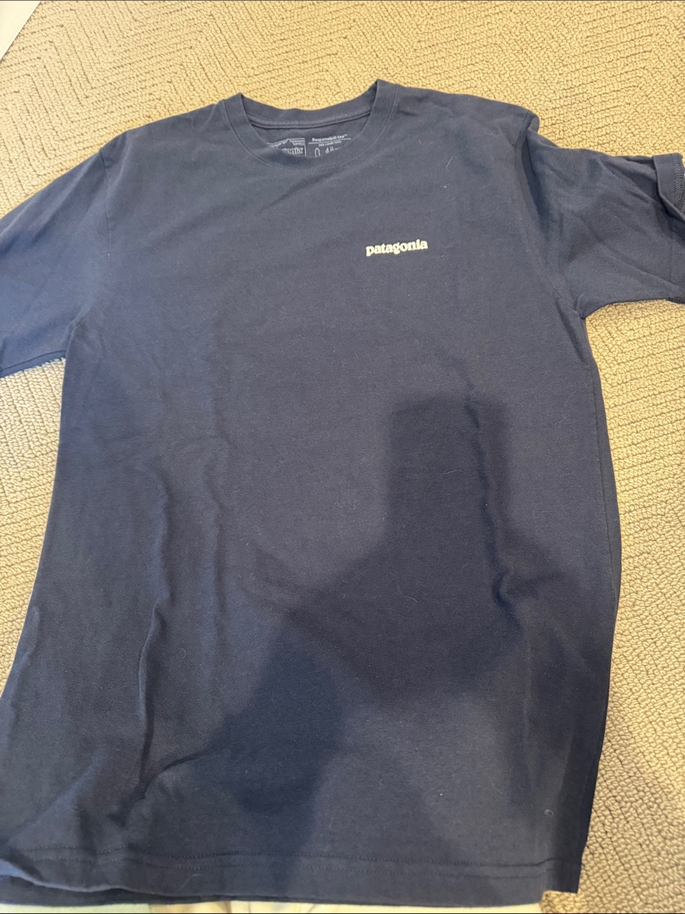 Patagonia Navy Short-Sleeve Tee with Small Chest Logo - never worn